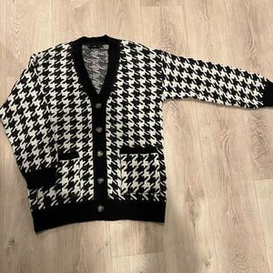 Women’s Black and White Cardigan